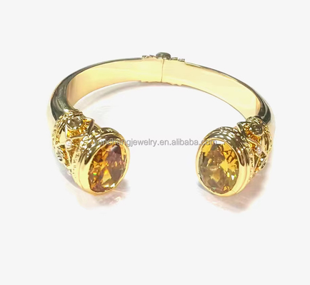 Revestimento de Brass Bracelet Bracelets Cuff Jewelry Garnet Stones Silver Jewelry Glitter CZ