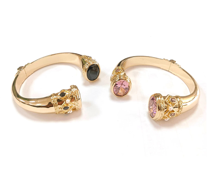 Revestimento de Brass Bracelet Bracelets Cuff Jewelry Garnet Stones Silver Jewelry Glitter CZ
