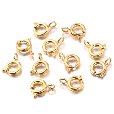 18K Prata Revestida Prata de Primavera Clamps DIY de mão Acessórios 925 Jóias de Prata Sterling