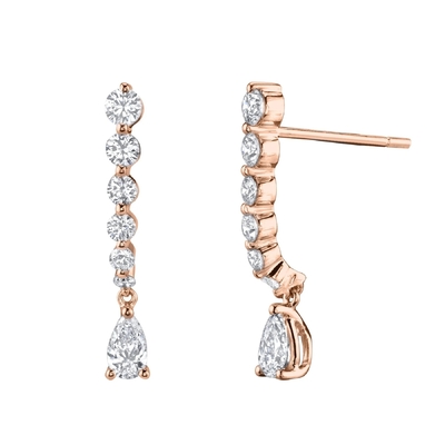 925 Sterling Silver White Pear Drop Cubic Zircon Earrings para as necessidades do cliente
