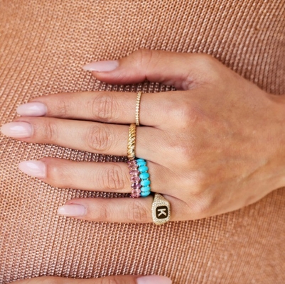 Twist Clássico 925 Prata Esterlina Anel Feminino Jóias Revestidas Com Ouro 18K