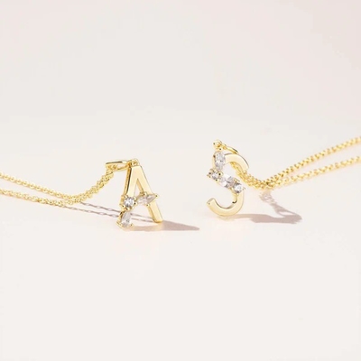 Pendientes de cartas CZ de prata esterlina 925 em ouro placado simplesmente 18K para jóias de moda