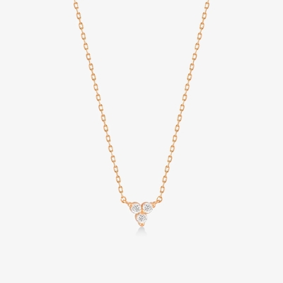 Pendente de Zircon de Ouro 18K Cadeia de Prata Trio Diamante Cubico Colar de Zircon
