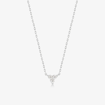 Pendente de Zircon de Ouro 18K Cadeia de Prata Trio Diamante Cubico Colar de Zircon