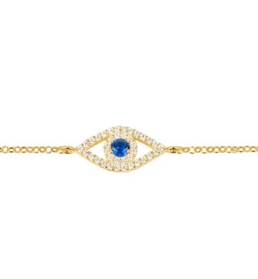 Rosa Ouro Prateado Branco Azul CZ Olho 925 Prata Esterlina