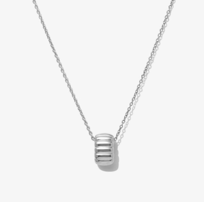 Ouro Revestido 925 Sterling Prata Simples Círculo de Perlas Simples Charm Pendant Necklace OEM