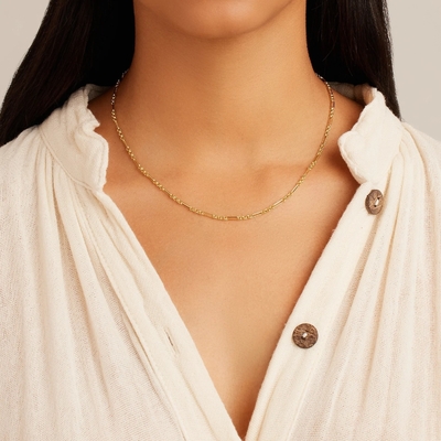 18in 925 Sterling Silver Chain Necklace 2,2mm Largura 18K Gold Chain Necklace