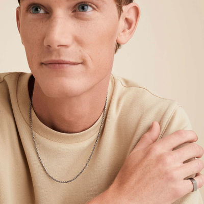 Cadeia de colar de caixa redonda de ouro 18K feita à mão com envio rápido e logotipo personalizável