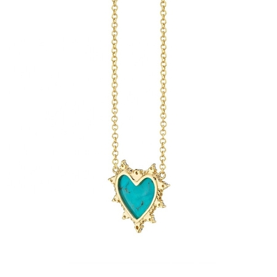 925 Sterling Silver Chain Jewelry Diamond And Turquoise Heart Twist Necklace Não tem cadeia de pérolas