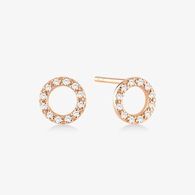 18K ouro revestido 925 Sterling Silver Classic Stud brincos para meninas acessório de moda