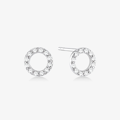 18K ouro revestido 925 Sterling Silver Classic Stud brincos para meninas acessório de moda
