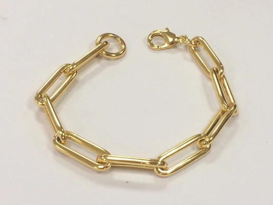 Pulseira de latão mais espessa Cadeia de ouro 18K para homens e mulheres em vários comprimentos por Karen