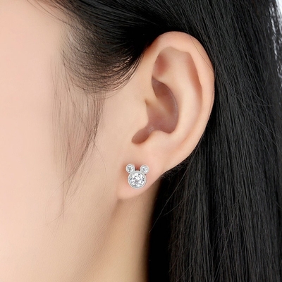 Avaliação por terceiros Certificado Crianças Jóias 925 Sterling Silver Mouse Earrings