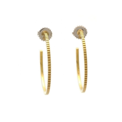 Brincos de ouro contemporâneo 925 Sterling Silver 18K com logotipo do cliente 30 * 30mm