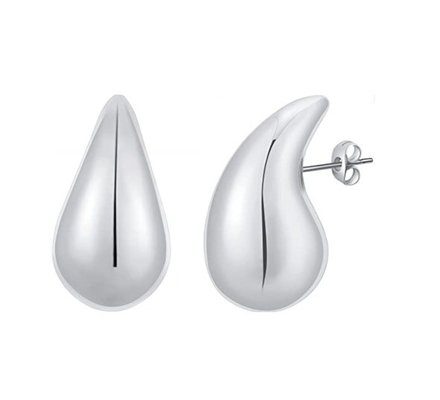 Logotipo personalizado 18K ouro Revestido Teardrop Hollow Stud brincos para meninas festa de jóias