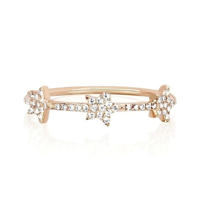 18K ouro revestido de prata CZ Star declaração anéis para mulheres Micro Pave Setting certificado