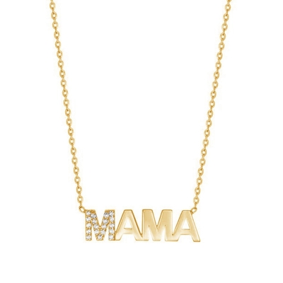 Noivado 2022 MAMA Única 18K Ouro Venda por atacado Dia das Mães Regalos 925 Sterling Prata Colar de jóias