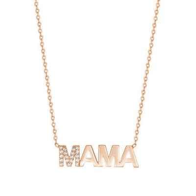 Noivado 2022 MAMA Única 18K Ouro Venda por atacado Dia das Mães Regalos 925 Sterling Prata Colar de jóias