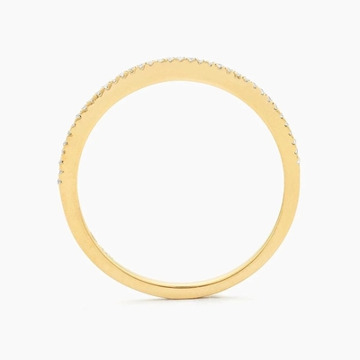 Artigo quente 18K ouro revestido Meia Eternidade empilhável 925 Sterling Silver Feminino Banda Anel