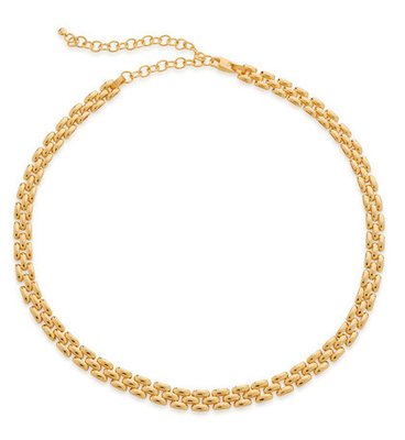 18K ouro revestido moda feminina espessa de latão cadeira pendente colares