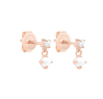 Mãe das Pérolas Brancas 925 Sterling Silver Drop Brincos feitos à mão para meninas