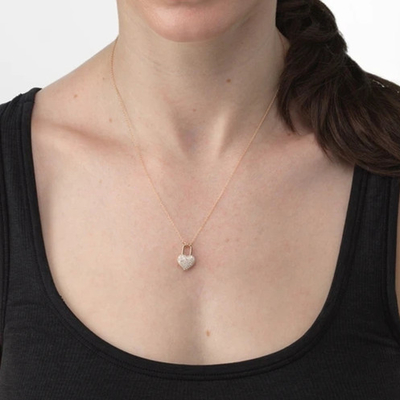 Trendy 925 ouro revestido prata esterlina coração medalhão charme pendente colar