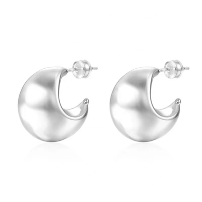 Brincos de moda banhados a ouro 18K com argola oca grossa e fashion