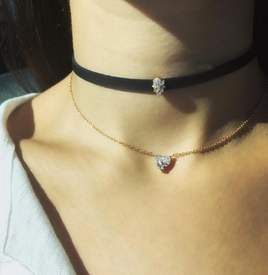 Colar de mulheres de 18K de zircão cúbico