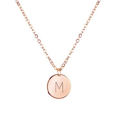 10mm Disc Pendente Inicial de Aço Inoxidável 45CM + 5CM Pendente de Aço Inoxidável Necklace