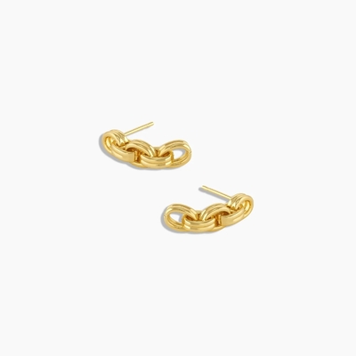 18K de ouro de gotejamento Dangle Chain Brincos de cadeia espessas de ródio Revestidos