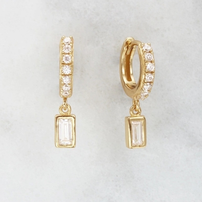 Brincos de ouro 925 Sterling Silver Dangle para aniversário, noivado