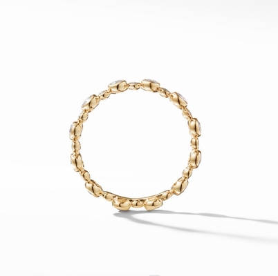 Clássicos Zircon Eternity Band Joias Revestidas em Ouro US Tamanho 10 Anel CZ claro