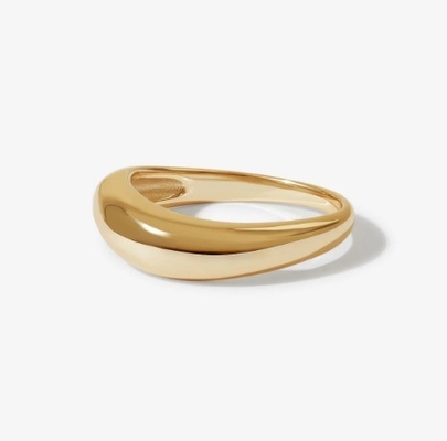 US5-US10 925 Anéis empilaveis de prata esterlina 18K Revestidos de ouro