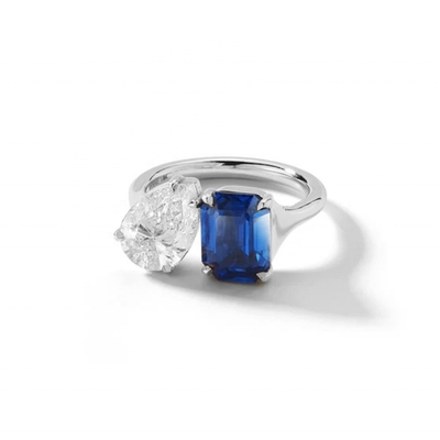 Mulheres Meninas Jóias Anéis Abridos Ajustáveis com Pedras Grandes em 925 Sterling Silver