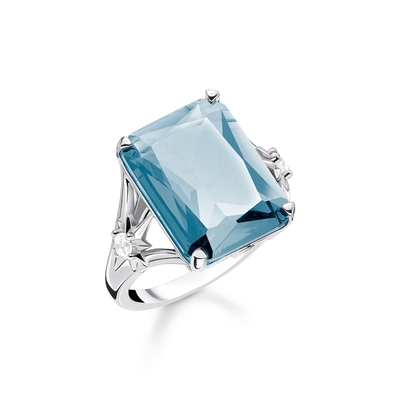 Anel de noivado feminino de prata 925 com design de ponta
