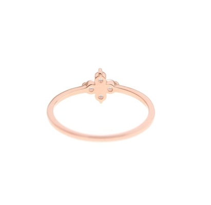 Elegante ouro de 18 quilates Vermeil Quatro Topazes Pedras preciosas Flor 925 Anéis de prata esterlina