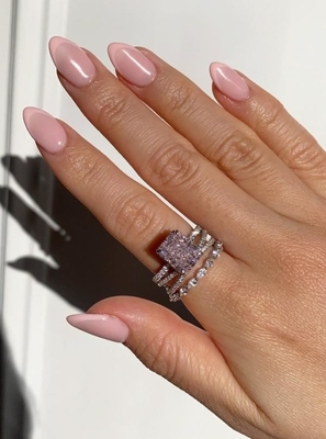 Baguete prateado diamante azul 5A corte de gelo CZ Anel de noivado de casamento para mulheres 925 prata esterlina