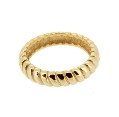 Largura 6 mm Anel de noivado de prata 18K Ouro de Ródio Cor de prata