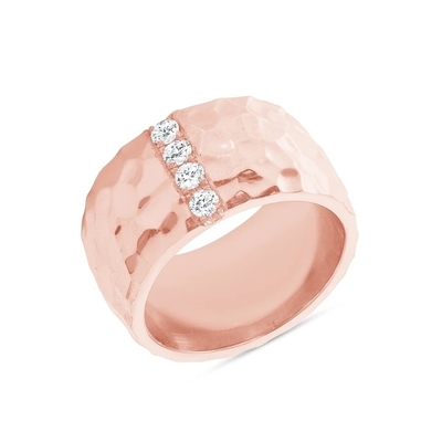 Tamanho 6 - Tamanho 10 Mens Eternity Band 18K Anéis de Brass Revestidos de Ouro