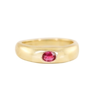 Tipo de jóias Anéis Vintage 18K Revestido de Ouro Esmeralda Baguette Dome Anéis de Pedras preciosas para Mulheres