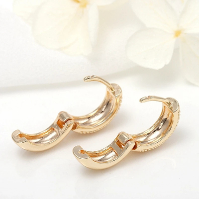 Eco Friendly 18K Gold Plated Multi Small Dot Beads Hoop Earrings For Women Meninas 2021