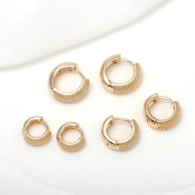Eco Friendly 18K Gold Plated Multi Small Dot Beads Hoop Earrings For Women Meninas 2021