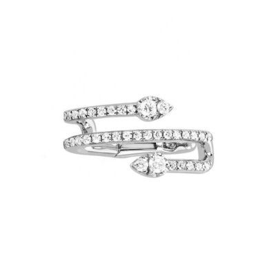 Manço de orelha de torção de lágrima de diamante em prata esterlina 925 para opções de revestimento de casamento