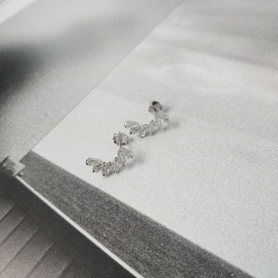 Orelhas de zircônio para jóias Vermeil para mulheres brincos congelados