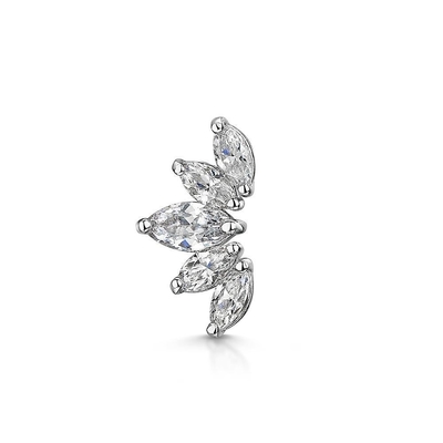 Brinquedos de Ródio de ouro branco CZ para mulheres estilo de uso diário