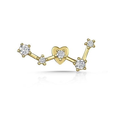 OEM Constella Stud brincos 925 18k de ouro branco Stud brincos