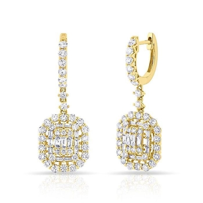 Brincos CZ Brancos 925 de Prata Esterlina Estilo Clássico Para Noivado E Casamento