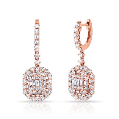 Brincos CZ Brancos 925 de Prata Esterlina Estilo Clássico Para Noivado E Casamento