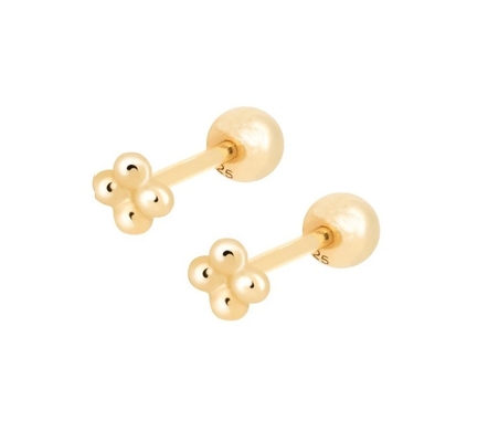 6mm Prateado Miniate Ball Barbell Stud brincos com parafusos de volta jóias