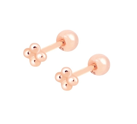 6mm Prateado Miniate Ball Barbell Stud brincos com parafusos de volta jóias